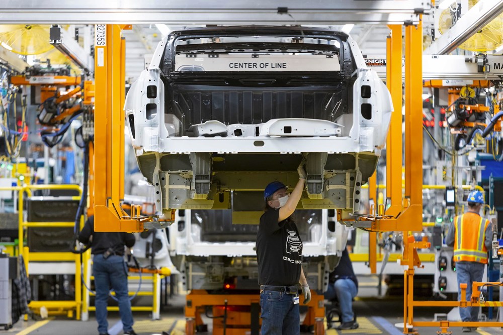GM's Factory Zero in Michigan producing the Hummer EV