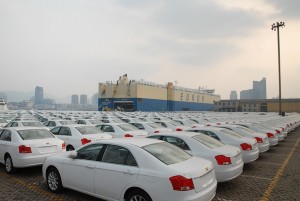 Geely Vehicles at Port