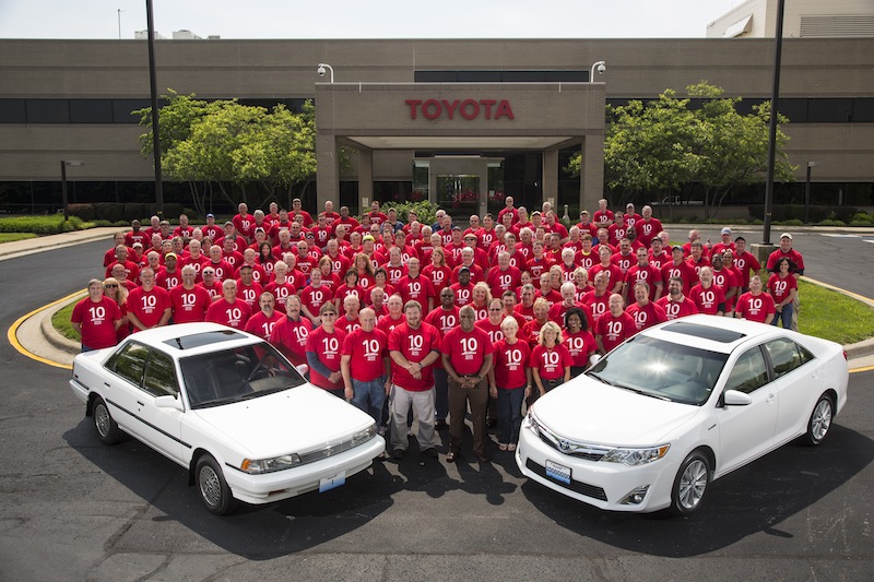 The 10 millionth Toyota Camry produced in Kentucky on Tuesday May 27, 2014 in Georgetown, Ky. Photo by Mark Cornelison