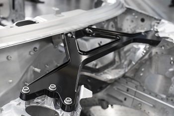 Completing the A8’s mix of materials is the magnesium strut brace 