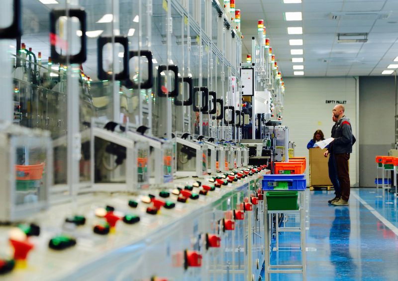 The production lines at the facility are highly automated in order to achieve consistent quality